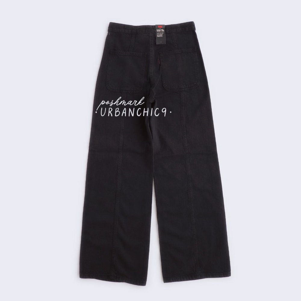 LEVI'S Wellthread Ribcage Wide Leg Jean Black 26 - Picture 4 of 11